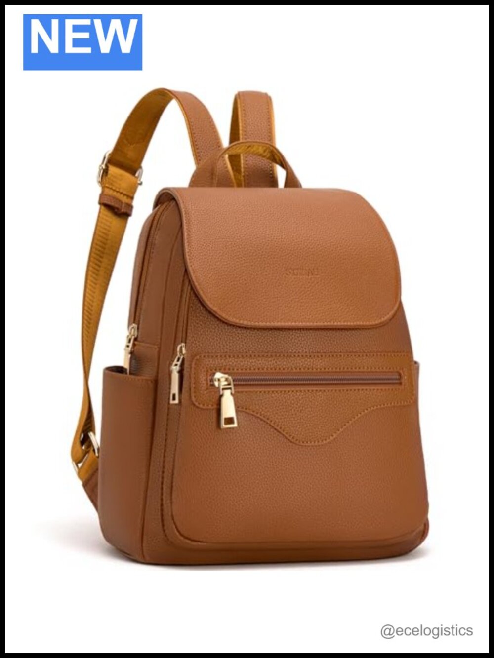Mini Vegan Leather Crossbody Backpack Purse with RFID Wallet